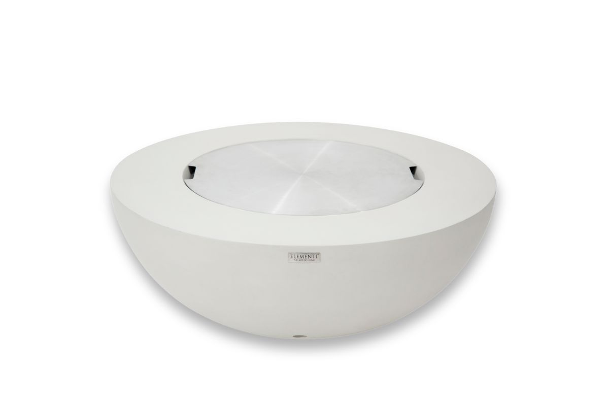 Ohniště LUNAR BOWL Cream White s nerezovým krytem